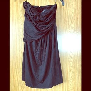 Black strapless dress